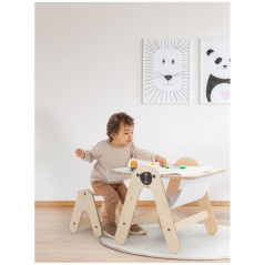 Regulowana sztaluga 2w1 z krzesełkiem Miś / MamaToyz