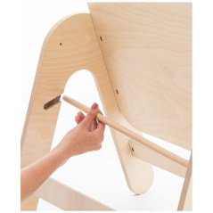 Regulowana sztaluga 2w1 z krzesełkiem Miś / MamaToyz