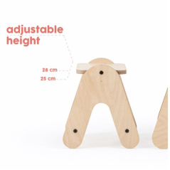 Regulowana sztaluga 2w1 z krzesełkiem Miś / MamaToyz