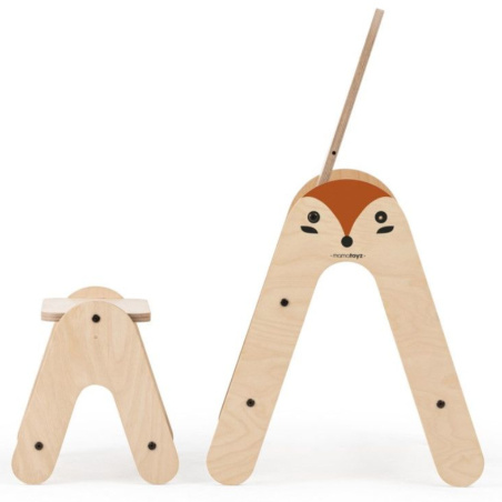 Regulowana sztaluga 2w1 z krzesełkiem Lis / MamaToyz