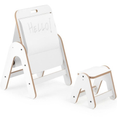 Regulowana sztaluga 2w1 z krzesełkiem MDF / MamaToyz