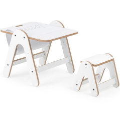 Regulowana sztaluga 2w1 z krzesełkiem MDF / MamaToyz