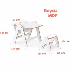 Regulowana sztaluga 2w1 z krzesełkiem MDF / MamaToyz