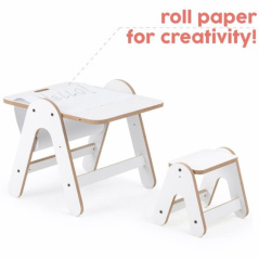 Regulowana sztaluga 2w1 z krzesełkiem MDF / MamaToyz