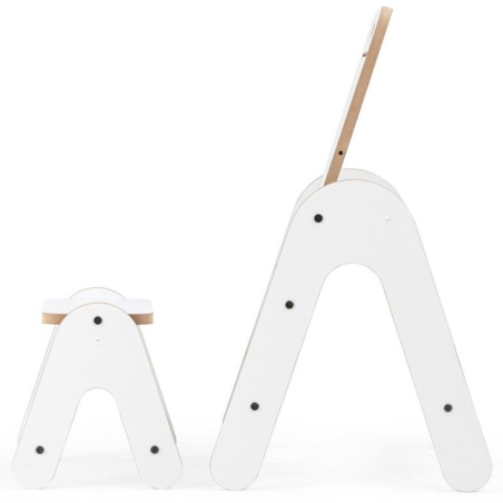 Regulowana sztaluga 2w1 z krzesełkiem MDF / MamaToyz