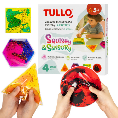 Gniotki sensoryczne z cieczą squishy 4 kształty / Tullo