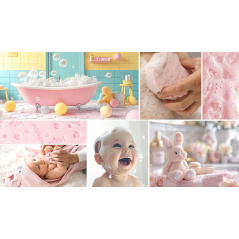 Gąbka kąpielowa dla dzieci i niemowląt Różowa / Babyono