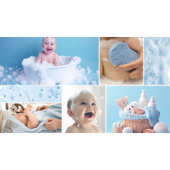 Gąbka kąpielowa dla dzieci i niemowląt Niebieska / Babyono