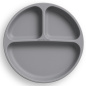 Silikonowy talerzyk z podziałką i przyssawkami Ciemny szary / Bocioland Silikonowy talerzyk z podziałką i przyssawkami Ciemny szary / Bocioland