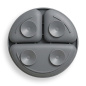 Silikonowy talerzyk z podziałką i przyssawkami Ciemny szary / Bocioland Silikonowy talerzyk z podziałką i przyssawkami Ciemny szary / Bocioland