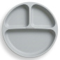 Silikonowy talerzyk z podziałką i przyssawkami Jasny szary / Bocioland Silikonowy talerzyk z podziałką i przyssawkami Jasny szary / Bocioland