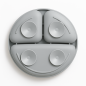 Silikonowy talerzyk z podziałką i przyssawkami Jasny szary / Bocioland Silikonowy talerzyk z podziałką i przyssawkami Jasny szary / Bocioland