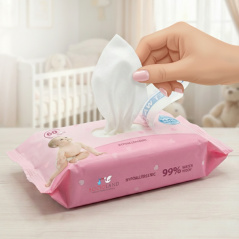 Nawilżane chusteczki 99% wody 60 szt. / Bocioland