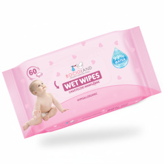 Nawilżane chusteczki 99% wody 60 szt. / Bocioland
