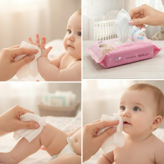 Nawilżane chusteczki 99% wody 60 szt. / Bocioland