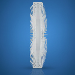 Silikonowa szczoteczka do zębów w kształcie U Różowa / Bocioland