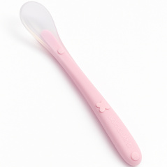 Silikonowa łyżeczka Różowa / Bocioland