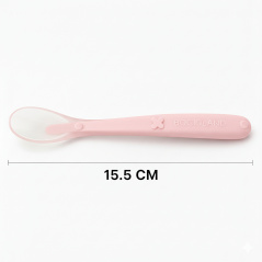 Silikonowa łyżeczka Różowa / Bocioland