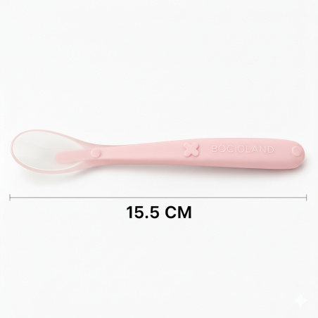 Silikonowa łyżeczka Różowa / Bocioland