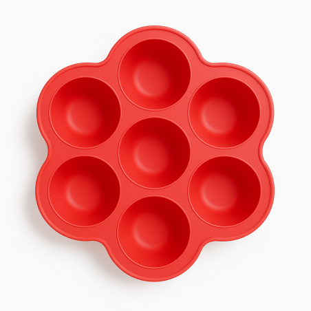 Silikonowa foremka do mrożenia żywności 7 komór Czerwone / Bocioland