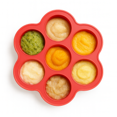 Silikonowa foremka do mrożenia żywności 7 komór Czerwone / Bocioland