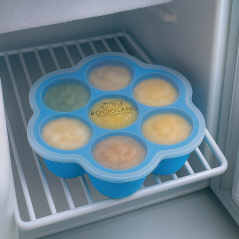 Silikonowa foremka do mrożenia żywności 7 komór Niebieska / Bocioland