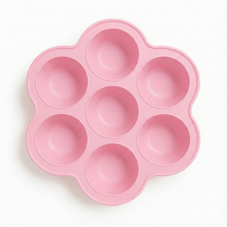 Silikonowa foremka do mrożenia żywności 7 komór Różowa / Bocioland