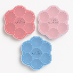 Silikonowa foremka do mrożenia żywności 7 komór Różowa / Bocioland