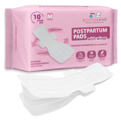 Podpaski poporodowe ze skrzydełkami wysokochłonne 10 szt. / Bocioland