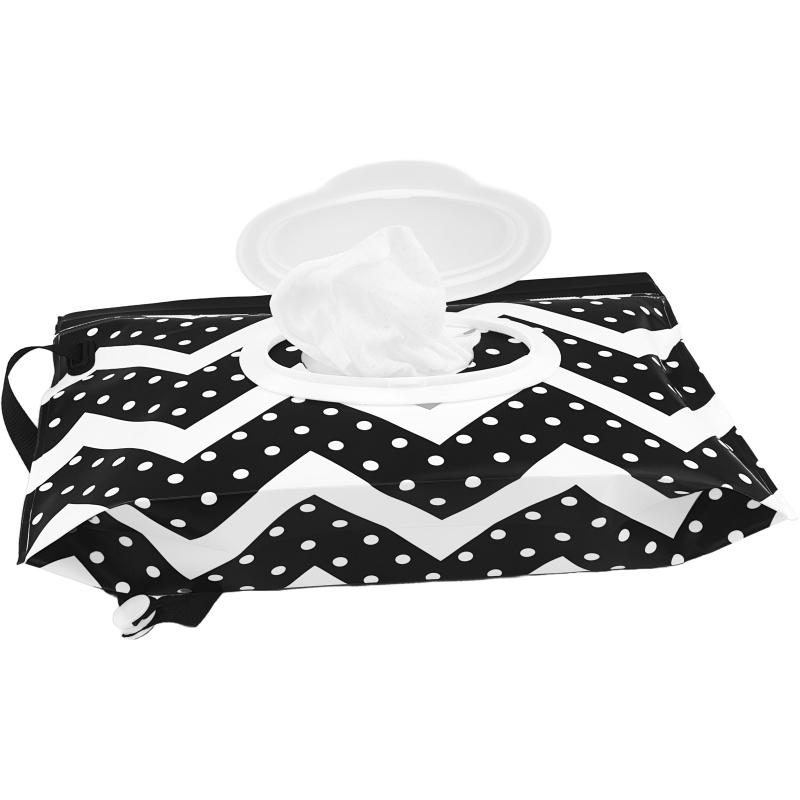 Etui na nawilżane chusteczki Czarno-białe / Bocioland Etui na nawilżane chusteczki Czarno-białe / Bocioland