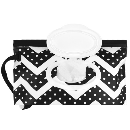 Etui na nawilżane chusteczki Czarno-białe / Bocioland