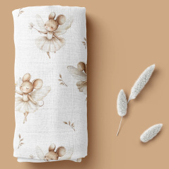 Pieluszka bambusowa 40x40 cm Myszki / Bocioland