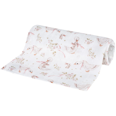 Pieluszka bambusowa 75x75 cm Gąski / Bocioland