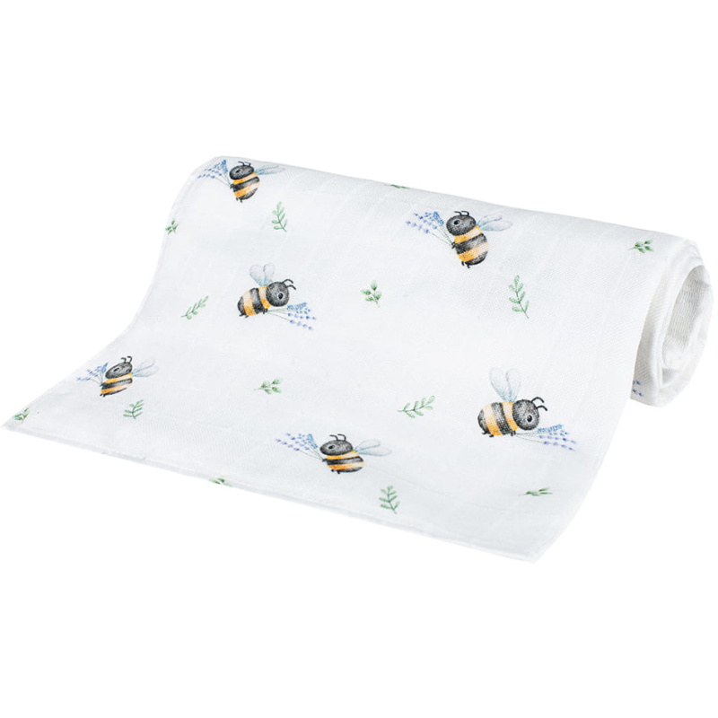 Pieluszka bambusowa 110x110 cm Pszczółki / Bocioland Pieluszka bambusowa 110x110 cm Pszczółki / Bocioland