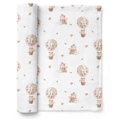 Pieluszka bambusowa 110x110 cm Wiewiórki / Bocioland