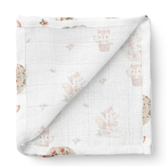 Pieluszka bambusowa 110x110 cm Wiewiórki / Bocioland