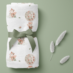 Pieluszka bambusowa 110x110 cm Wiewiórki / Bocioland