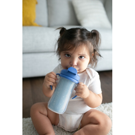 Butelka termiczna ze słomką 300 ml Niebieska / Dr. Brown's