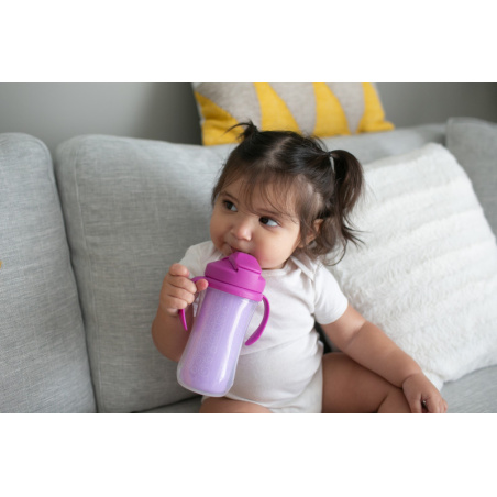 Butelka termiczna ze słomką 300 ml Różowa / Dr. Brown's
