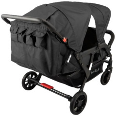 Wózek spacerowy do żłobka Lidoo Lite Black 4-osobowy / Familidoo
