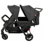 Wózek spacerowy do żłobka Lidoo Lite Black 4-osobowy / Familidoo
