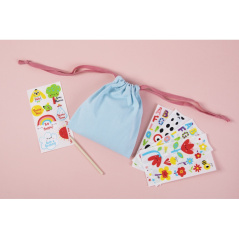 Zestaw kreatywny magiczna torebka + naklejki 109 el. x 1 szt. / Woopie