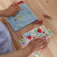 Zestaw kreatywny magiczna torebka + naklejki 109 el. x 1 szt. / Woopie