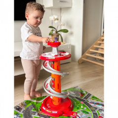 Garaż spiralny strażacki z 3 autkami / Woopie