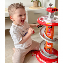 Garaż spiralny strażacki z 3 autkami / Woopie