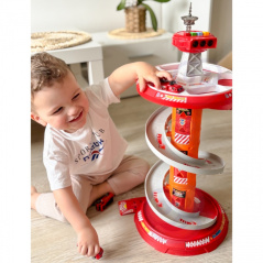 Garaż spiralny strażacki z 3 autkami / Woopie