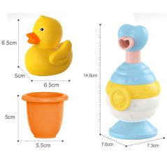 Dozownik mydła niebieska Kaczuszka + zabawki / Woopie