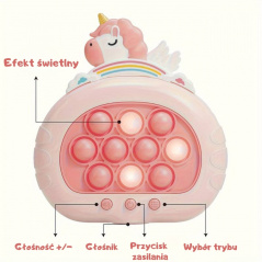 Interaktywna gra zręcznościowa Pop-It Jednorożec / Woopie