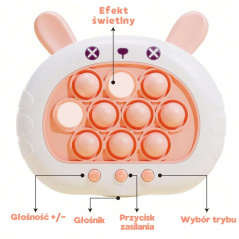 Interaktywna gra zręcznościowa Pop-It Króliczek / Woopie