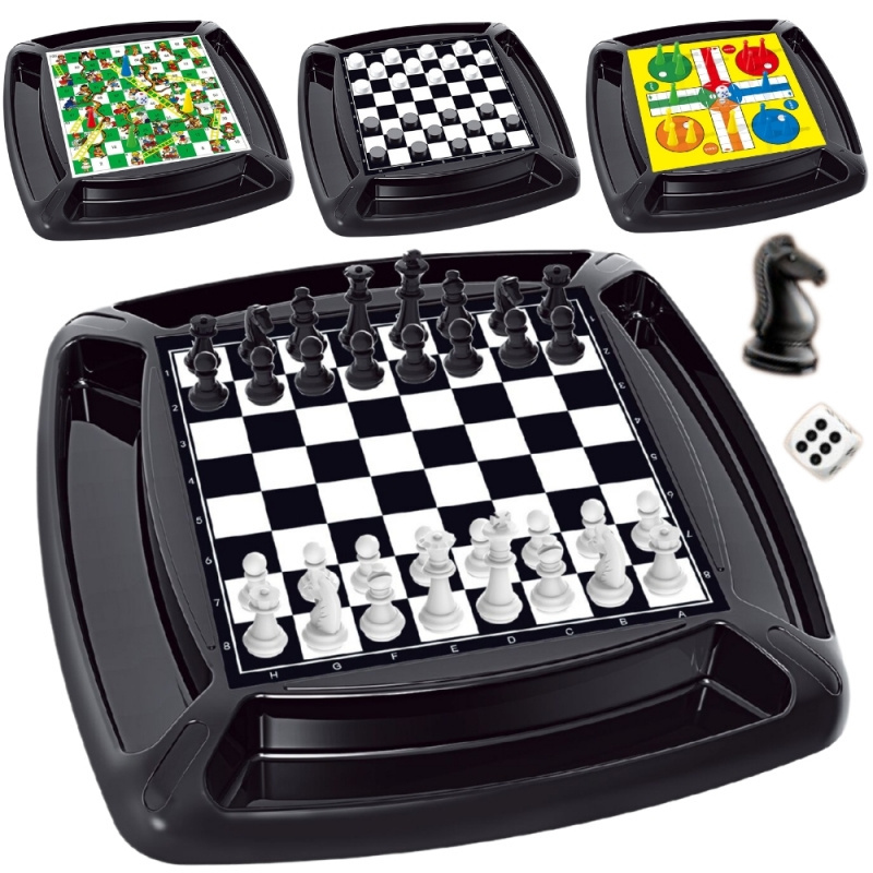 Zestaw 4 klasycznych gier planszowych / Woopie